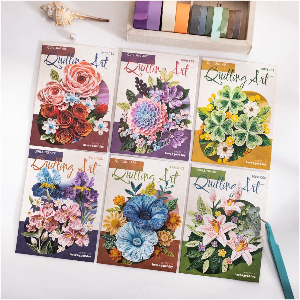 Flower Art Series PET Stickers 10psc 6 variants image 2