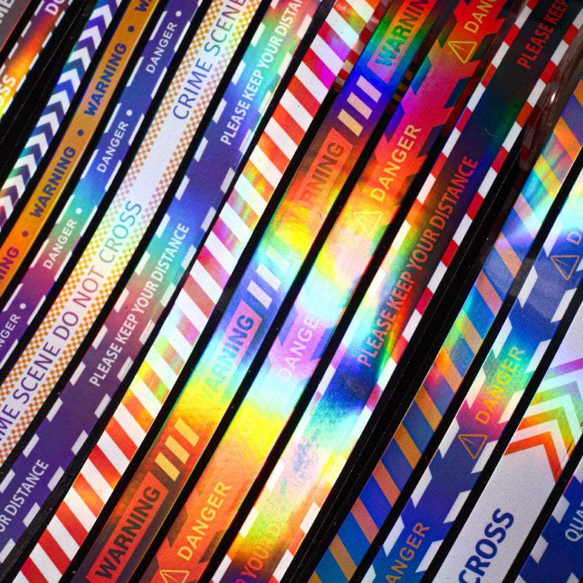 Warning Line Series PET Tape 5cm x 2m 6 Designs image 1