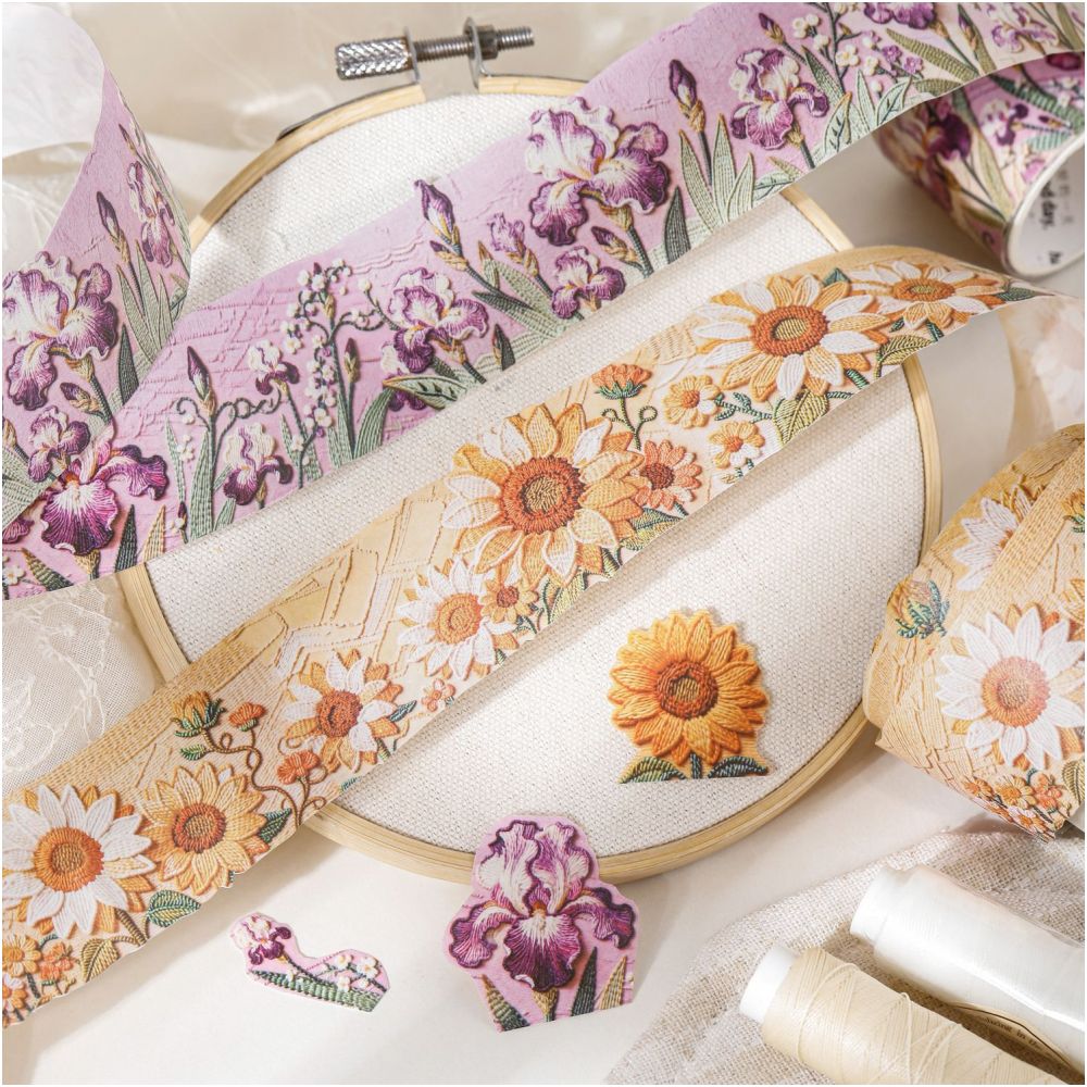 Blooming Flowers Series Washi Tape 3 5cm x 2m 6 Designs image 3