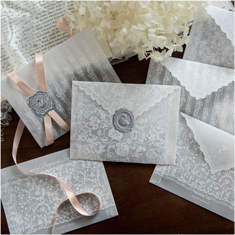 Lace Letter Envelope Series 15cm x 11cm 6 Designs image 0