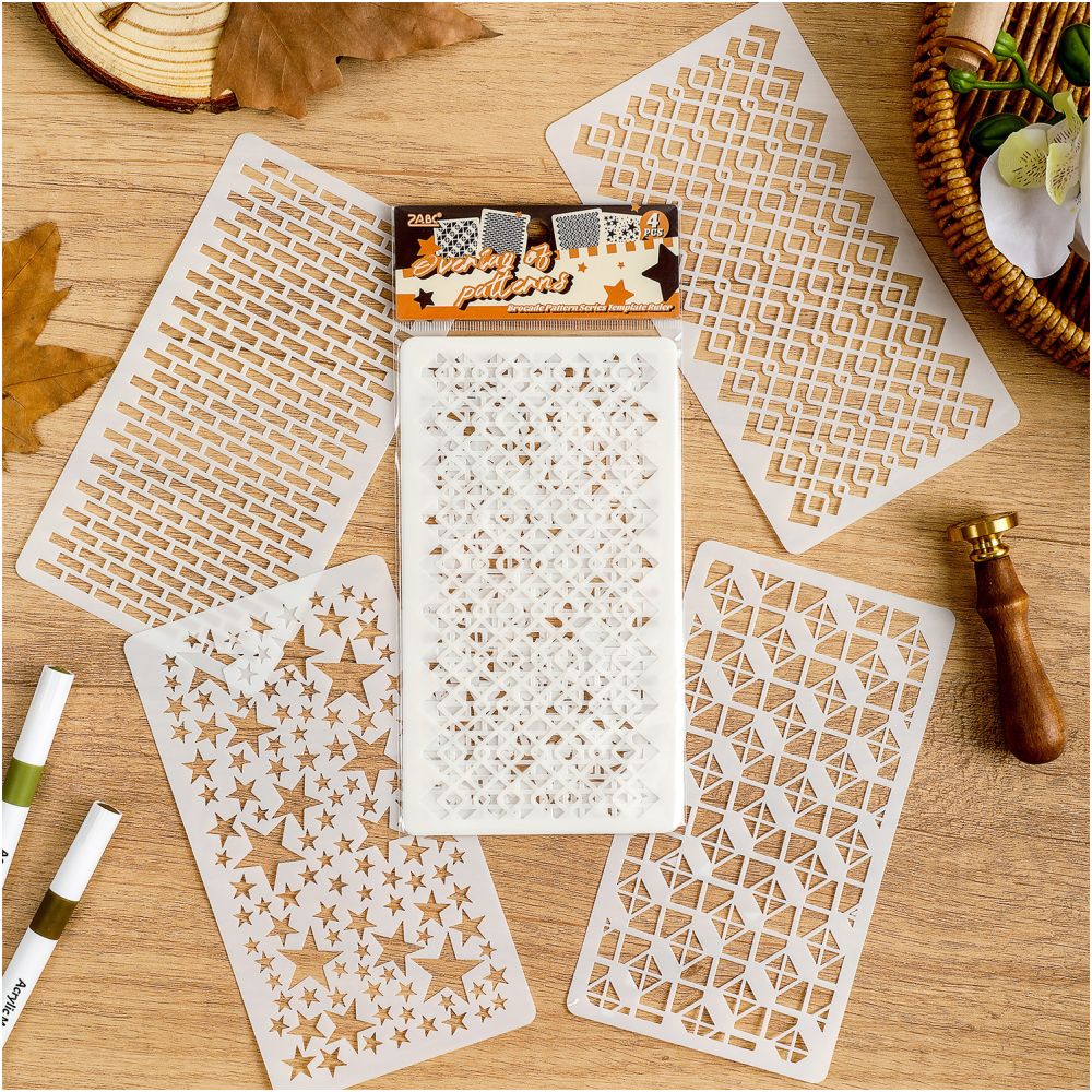 Hand drawn Newspaper Cutout Stencils 4 Styles image 1