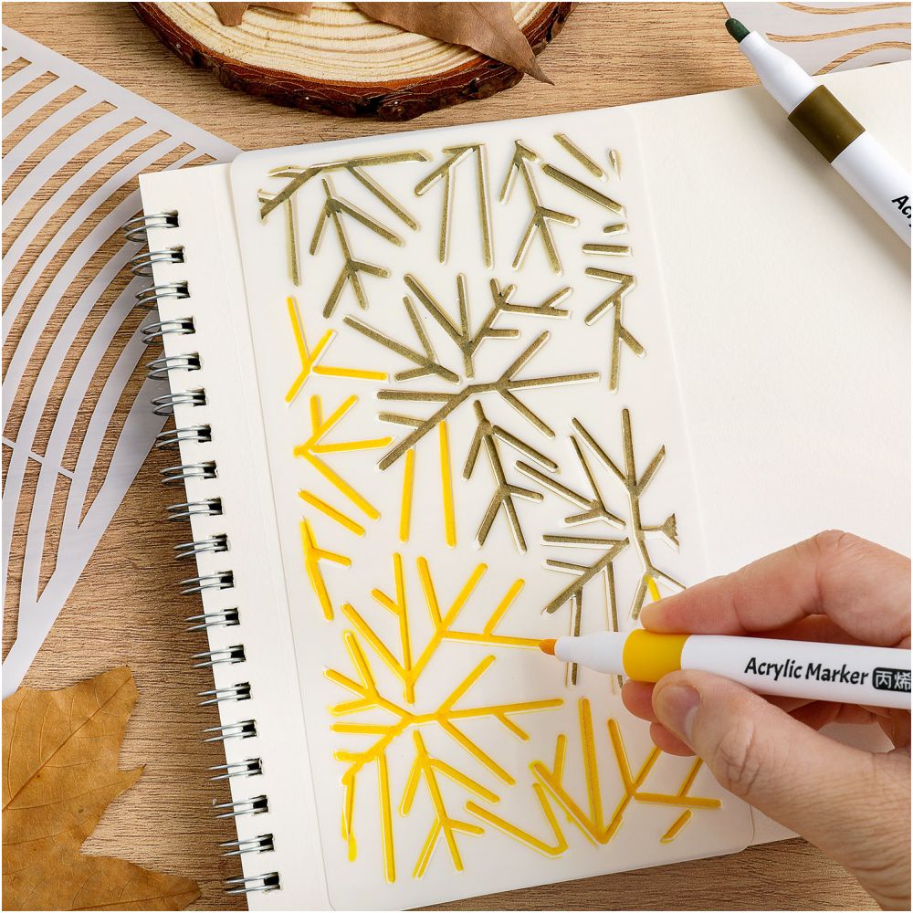 Hand drawn Newspaper Cutout Stencils 4 Styles image 2