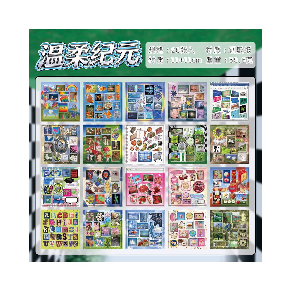 Millennium Dream Series Paper Sticker Book 20 Sheets 2 Styles