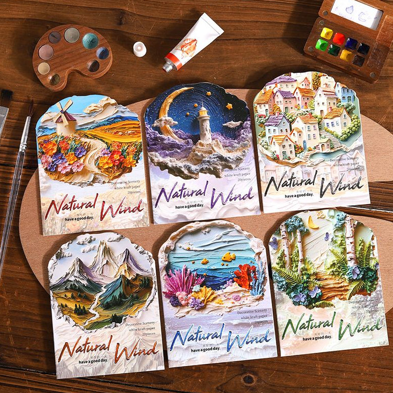 Wind of Nature Series Paper Stickers 20psc 6 Designs image 0