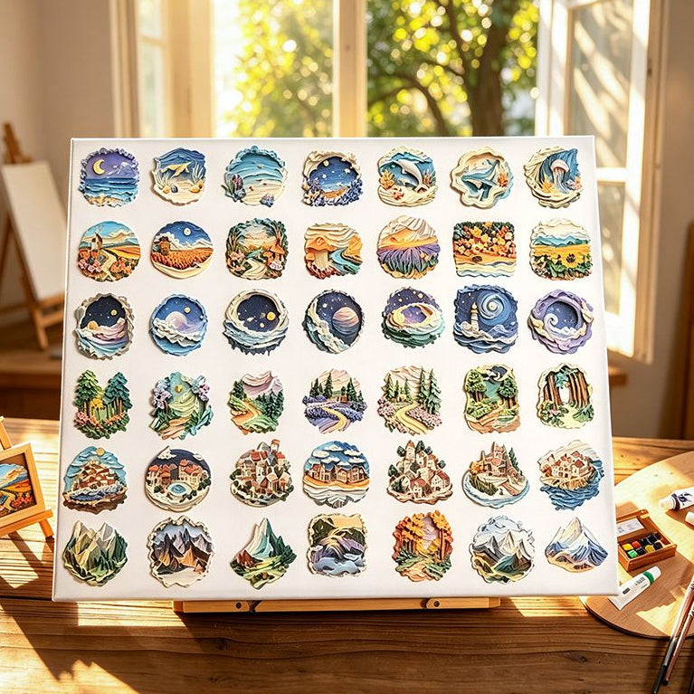 Wind of Nature Series Paper Stickers 20psc 6 Designs image 2