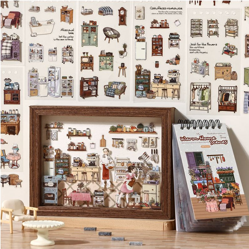 Warm House Scenery Series PET Stickers Book 48 Sheets image 0