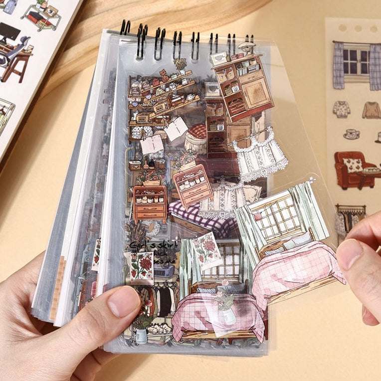 Warm House Scenery Series PET Stickers Book 48 Sheets image 1