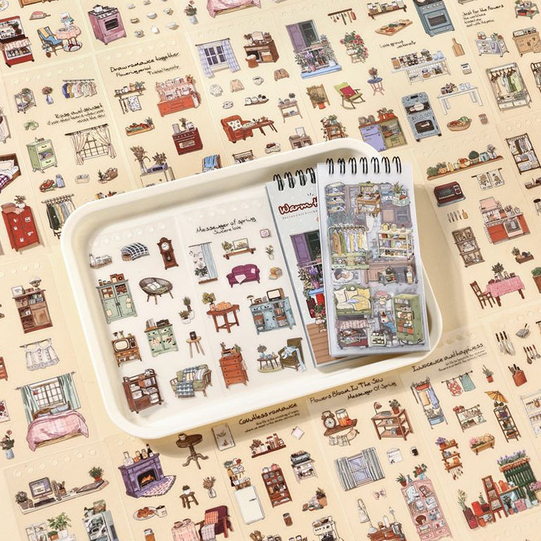 Warm House Scenery Series PET Stickers Book 48 Sheets image 2