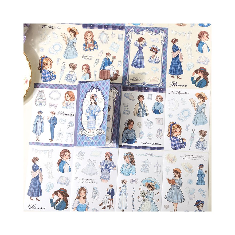 Romantic Beauty Series Vintage Sticker Book 4 Styles 20 Pcs image 1