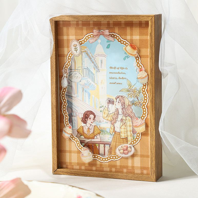Romantic Beauty Series Vintage Sticker Book 4 Styles 20 Pcs image 3