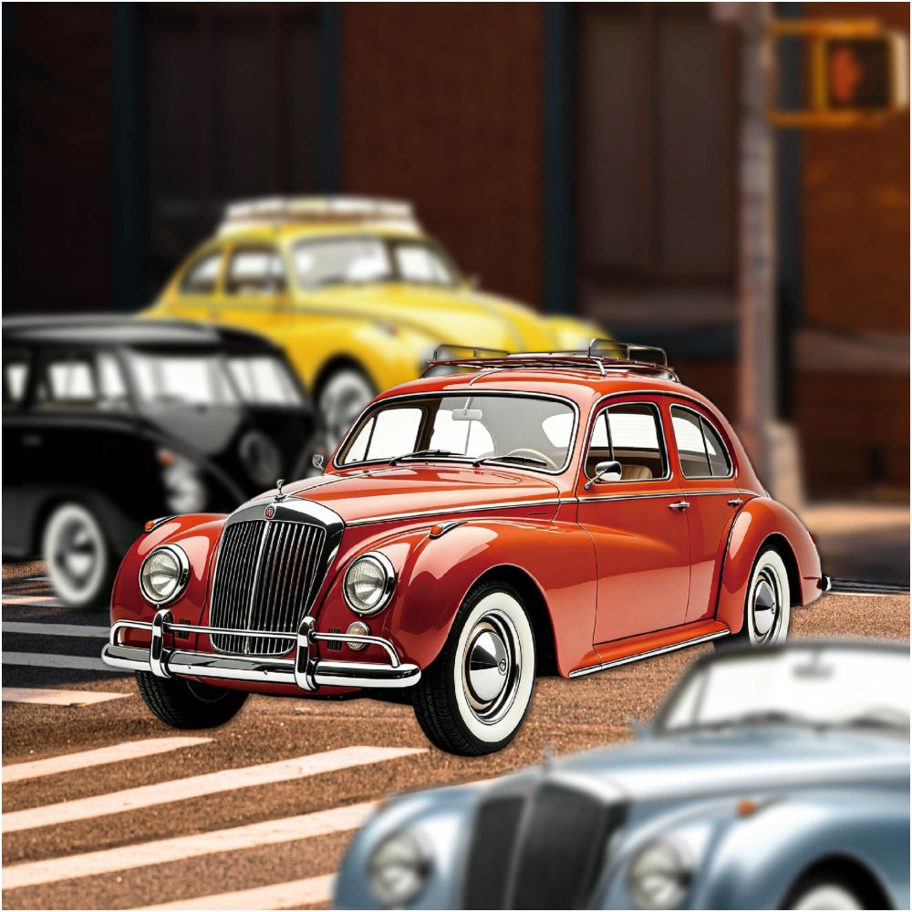 Vintage Car Collection Paper Stickers 10psc 6 variants image 2