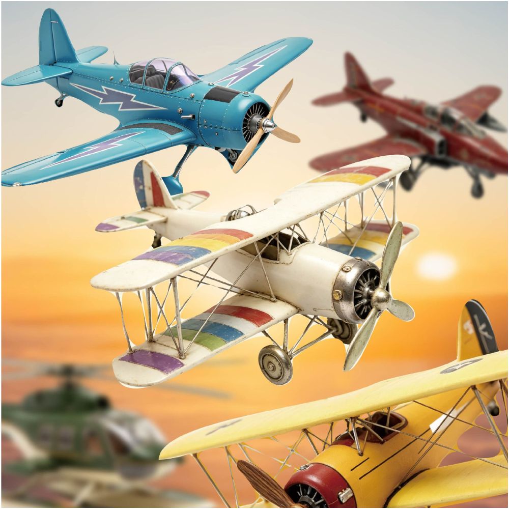 Vintage Airplane Series Paper Stickers 10psc 6 variants image 3