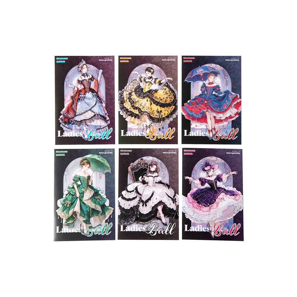 Duchess s Ball Series Character PET Stickers 6 Styles 10 Sheets image 4
