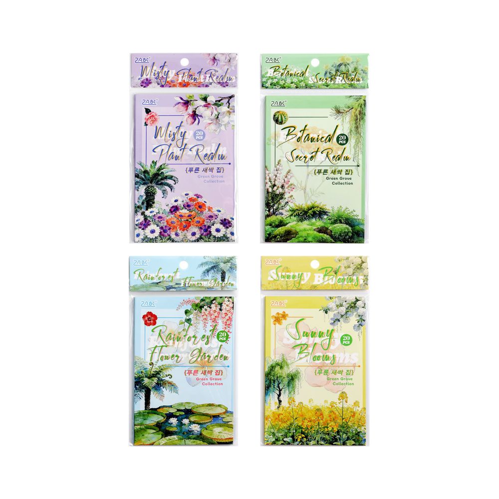Small Collection Series Flower Theme Sicker Book 20 Sheets 4 Styles image 4