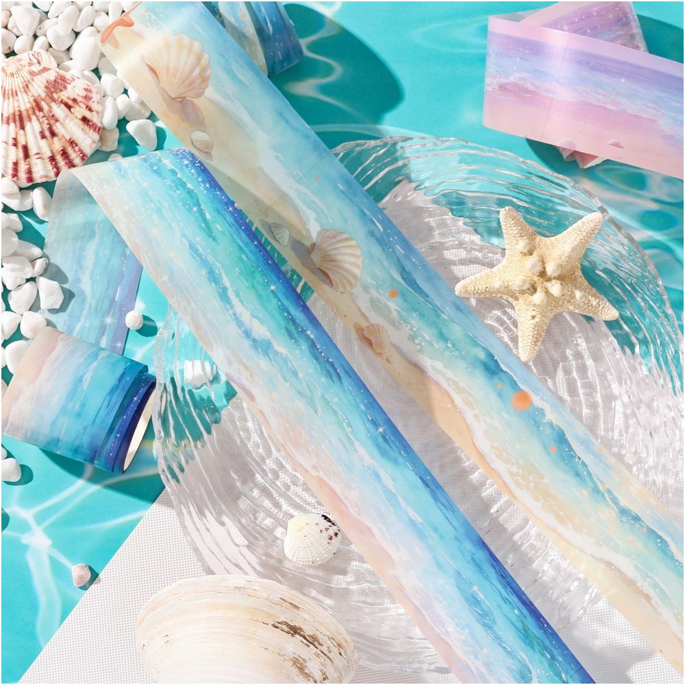 Shattered Wave Series PET Tape 4cm x 2m 6 Styles image 0