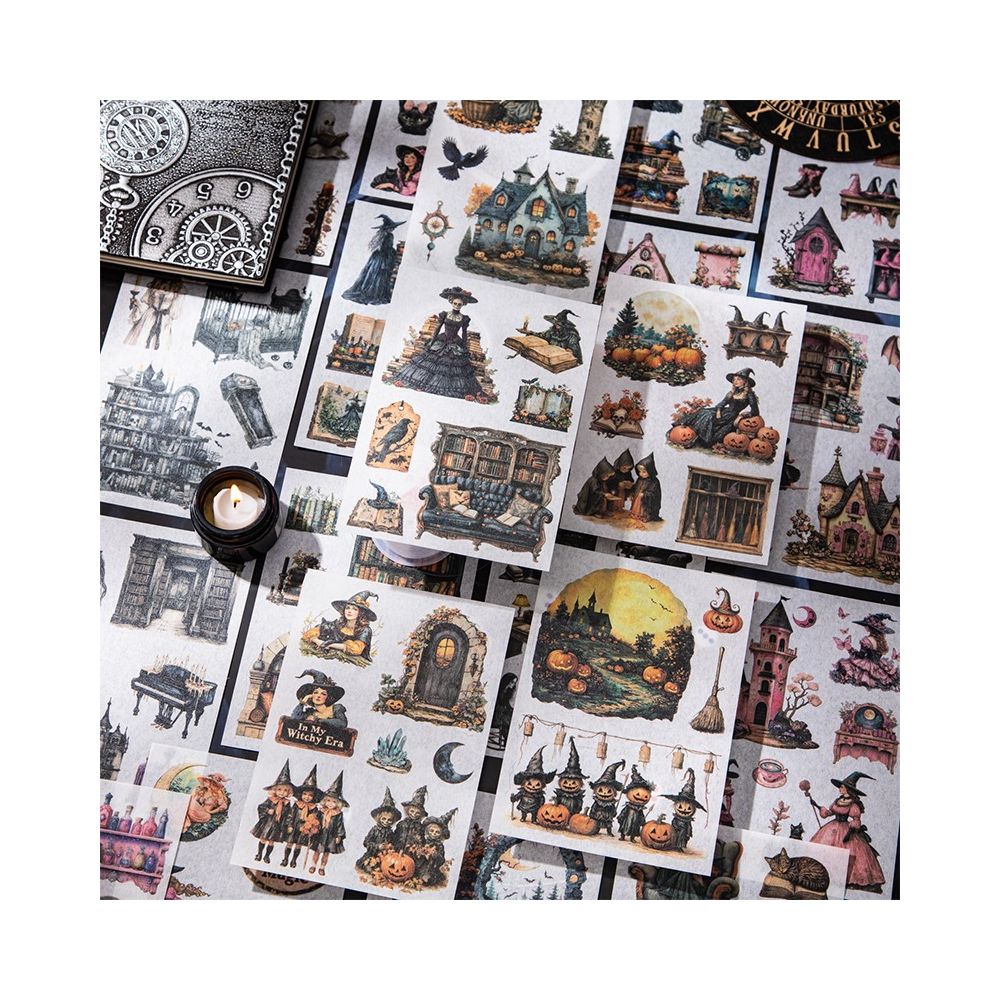 Midnight Party Series Gothic Dark Style Sticker Book 4 Designs image 3