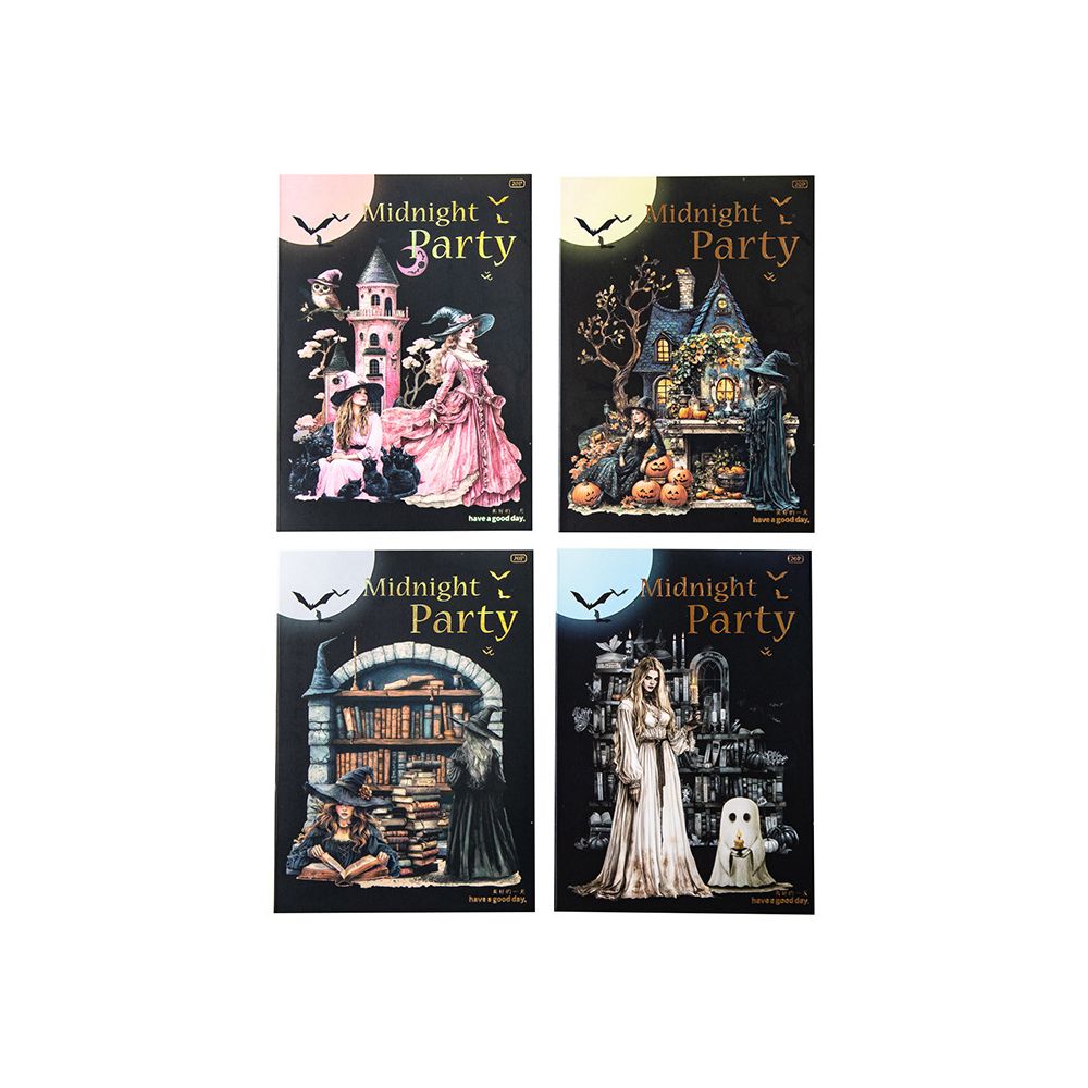 Midnight Party Series Gothic Dark Style Sticker Book 4 Designs image 4