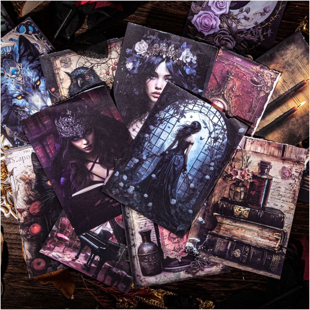 Gothic World Series Material paper 40 Sheets 3 Styles image 0