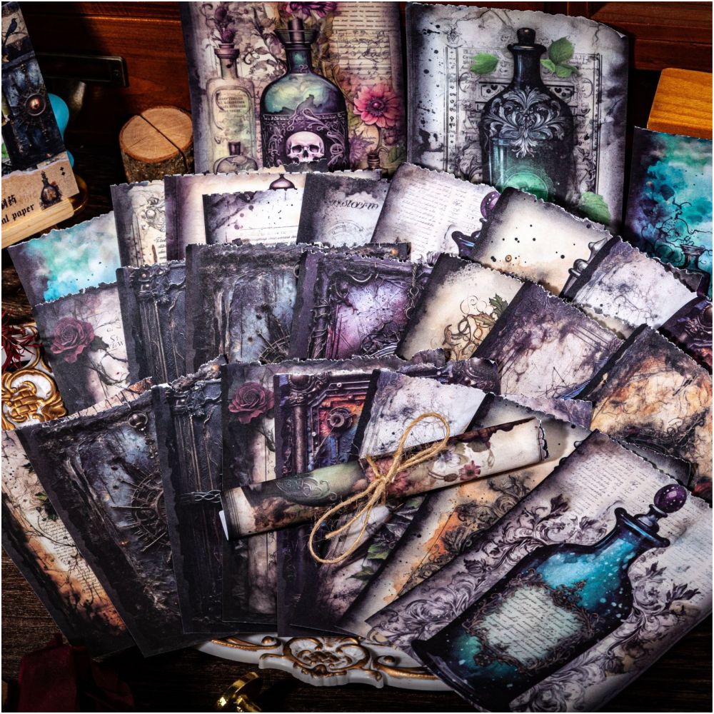 Gothic World Series Material paper 40 Sheets 3 Styles image 3
