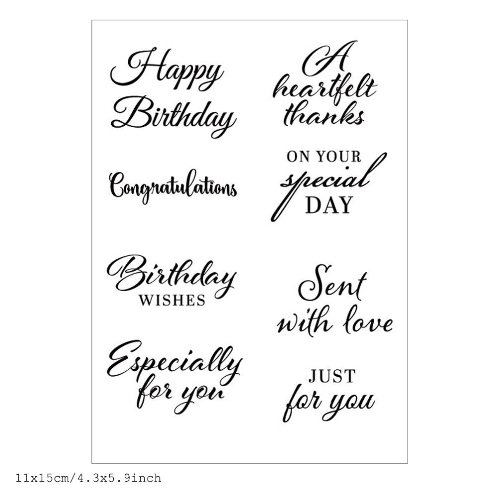 Transparent Silicone Stamp with English Blessings image 4