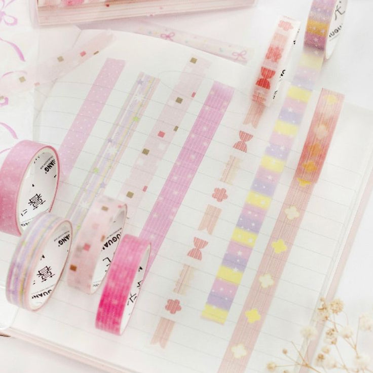 Textured Miniature Series Washi Tape Set 10psc 4 Designs image 2