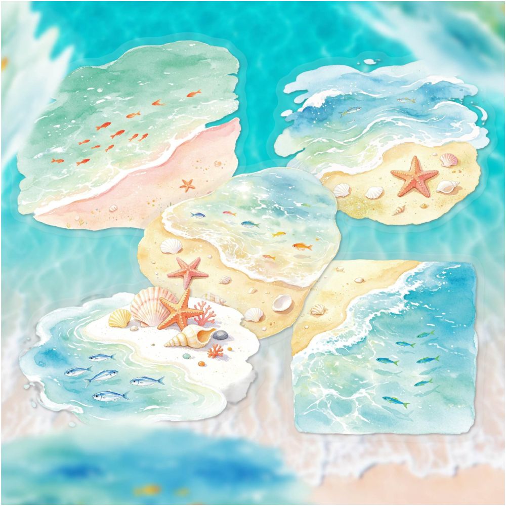 Clear Pond Series PET Stickers 20psc 6variants image 0