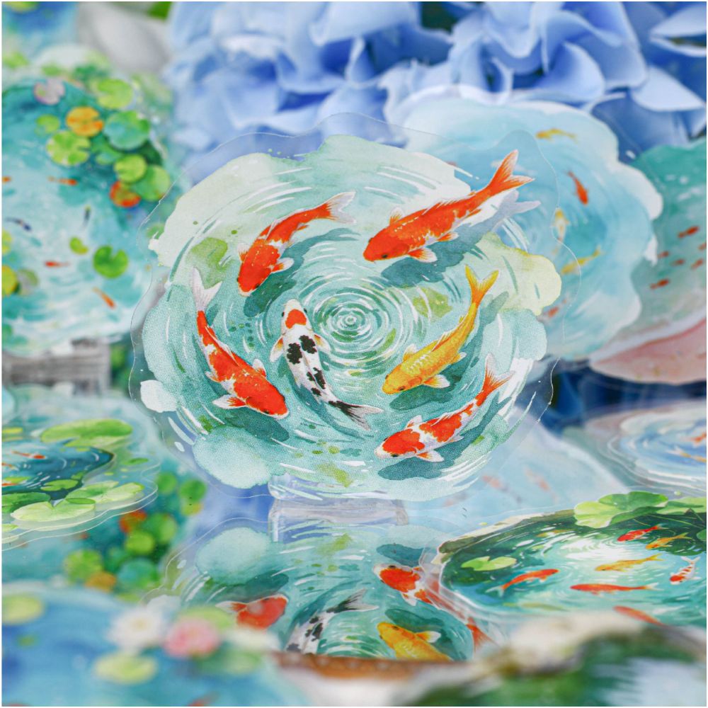 Clear Pond Series PET Stickers 20psc 6variants image 1