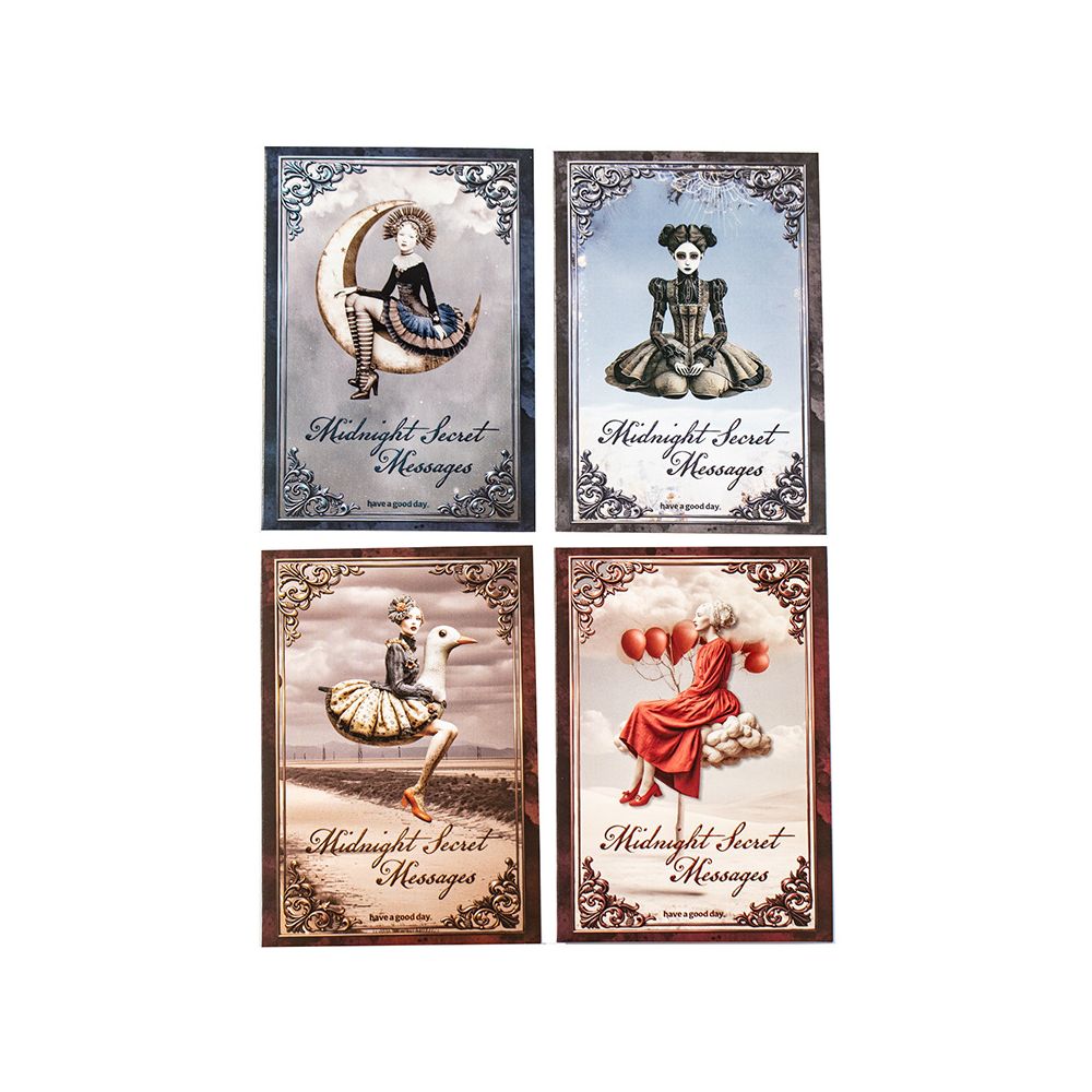 Vintage Midnight Whispers Character Paper Stickers 15psc 4 designs image 4