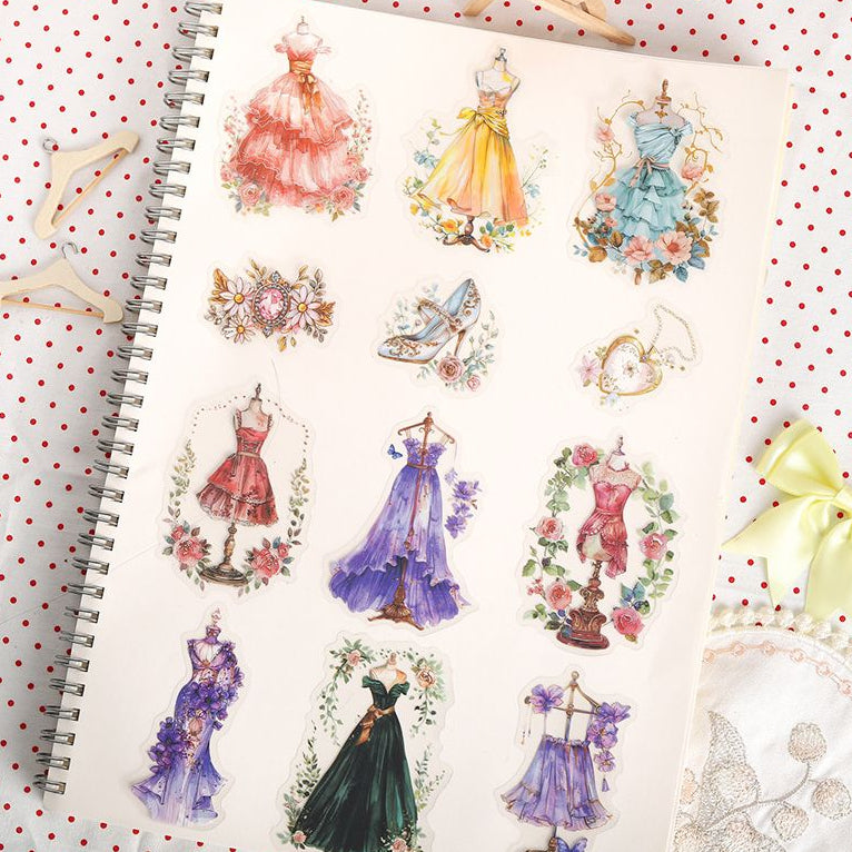 Princess Wardrobe Series PET Stickers 15psc 6 variants image 3