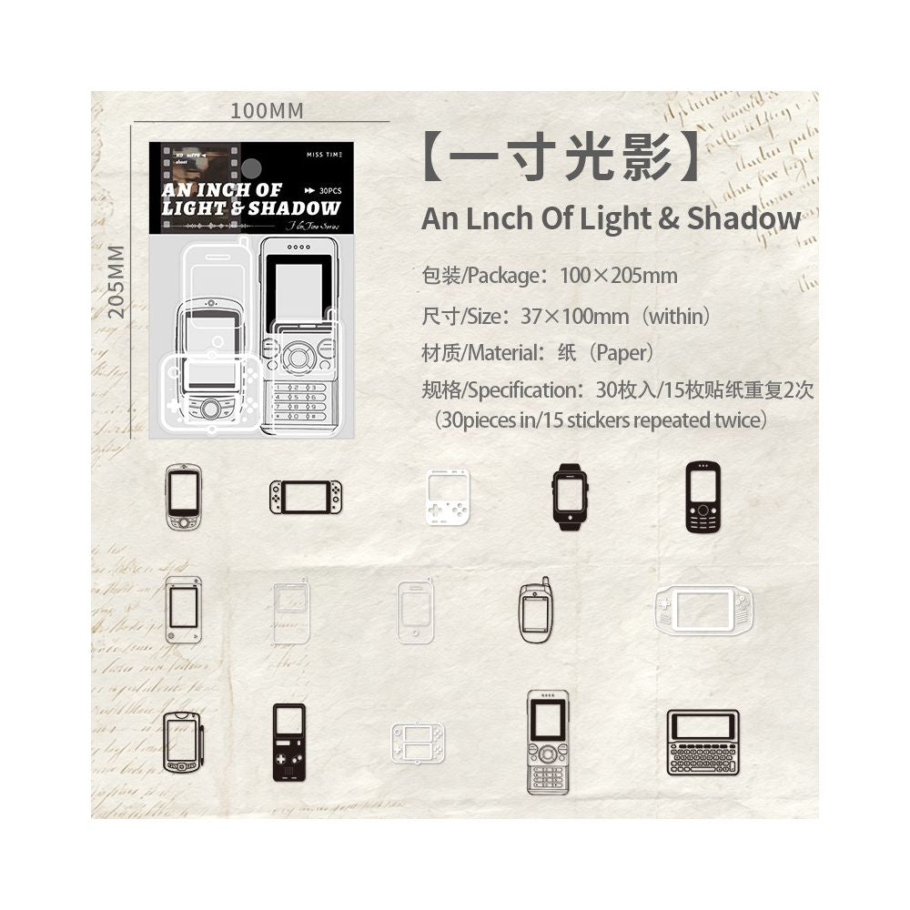Miss Time Series PET Stickers 30psc 6 variants