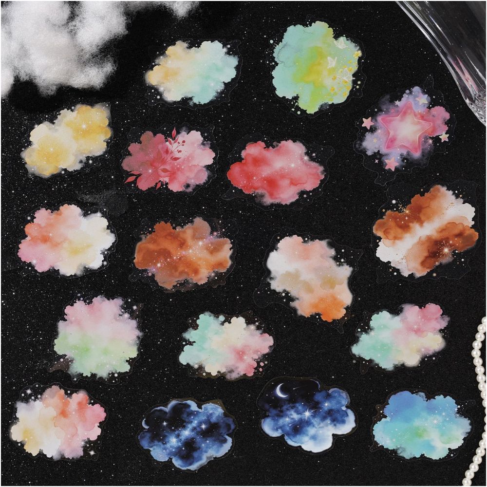 Cloud Theme PET Stickers 20psc 6 variants image 1