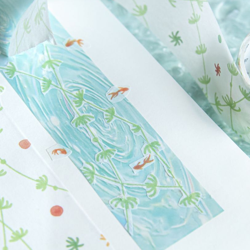 Fish Swimming Series Washi Tape 3cm x 2m 6 variants image 0