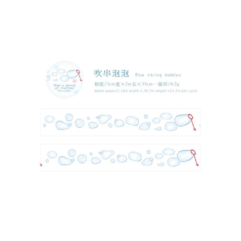 Fish Swimming Series Washi Tape 3cm x 2m 6 variants