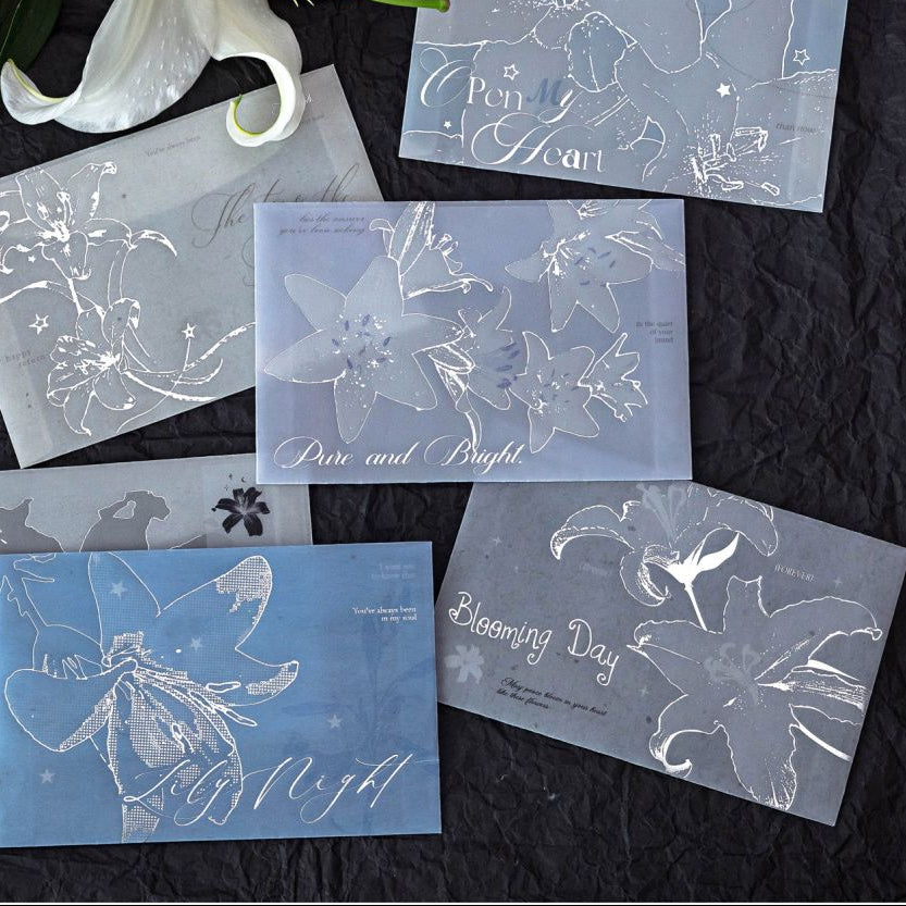 Lily Letter Series Envelop Set 11cm x 17cm 6 variants image 1