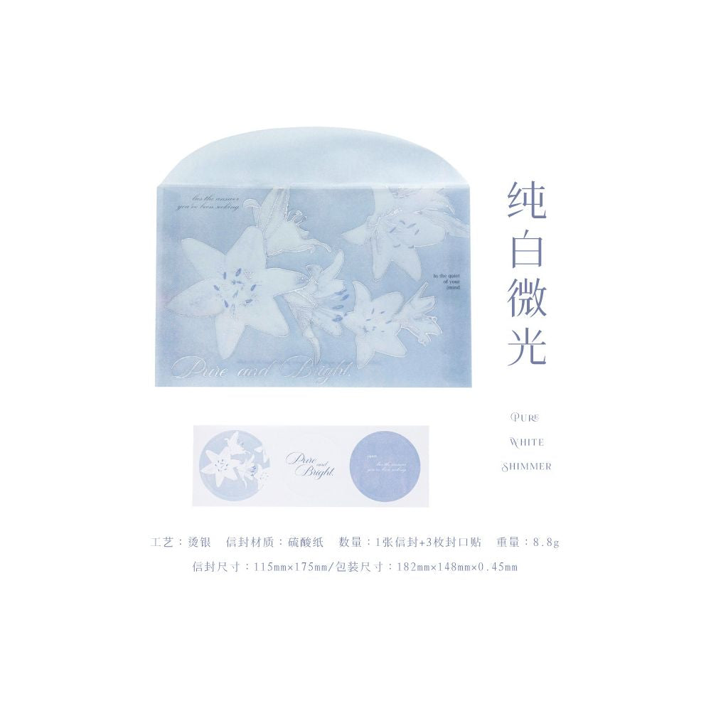 Lily Letter Series Envelop Set 11cm x 17cm 6 variants