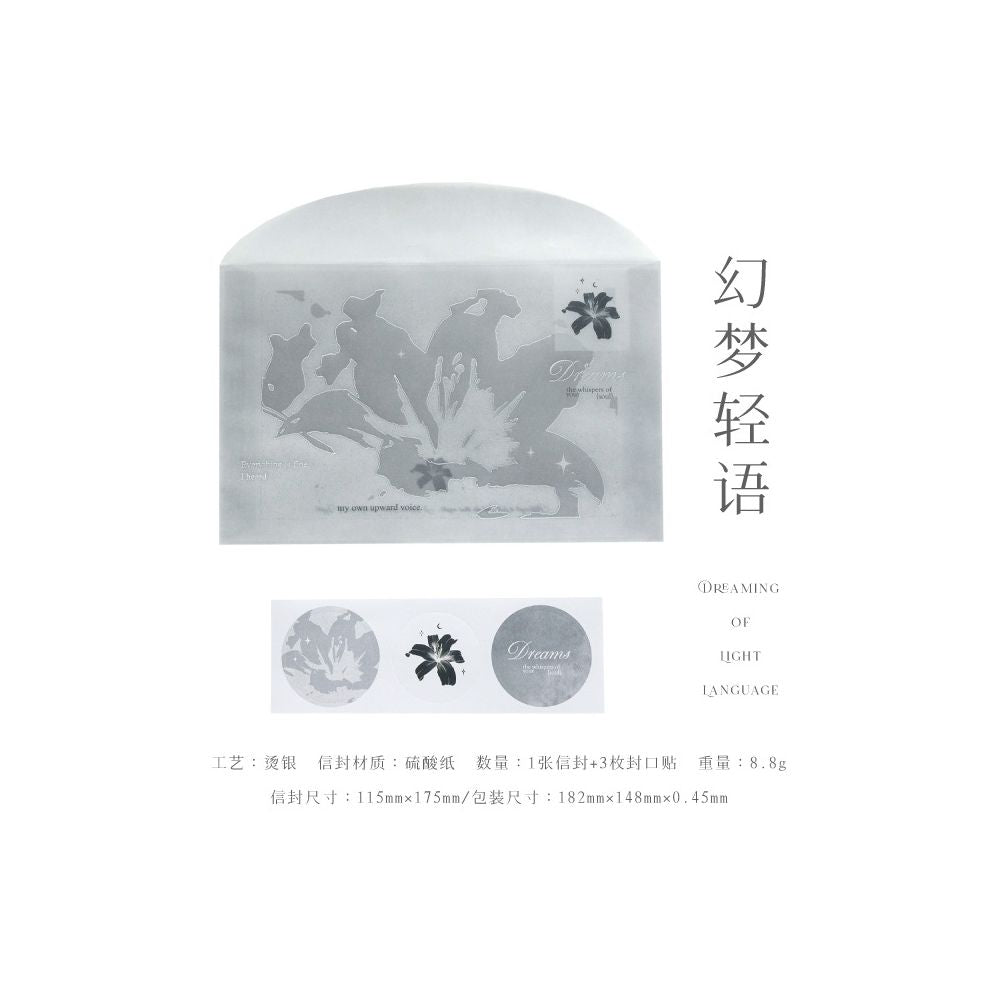 Lily Letter Series Envelop Set 11cm x 17cm 6 variants