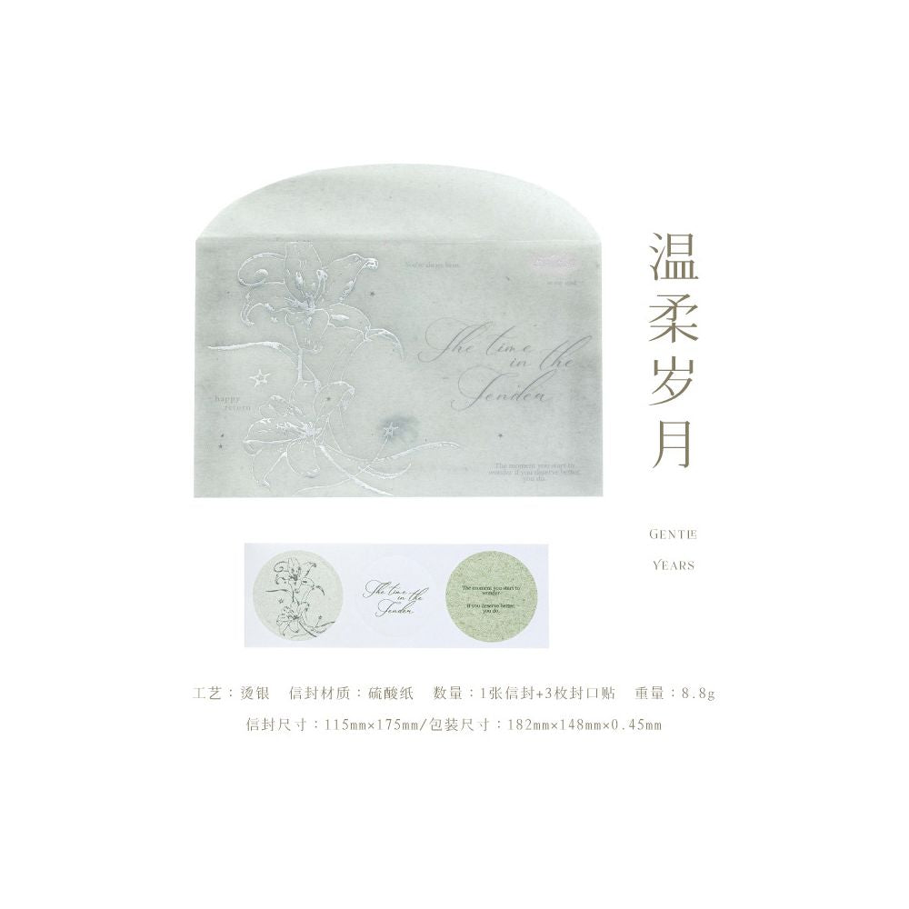 Lily Letter Series Envelop Set 11cm x 17cm 6 variants