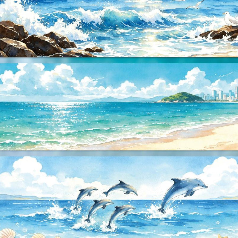 Coastline Letters Series Washi Tape 5cm x 2m 6 variants image 3