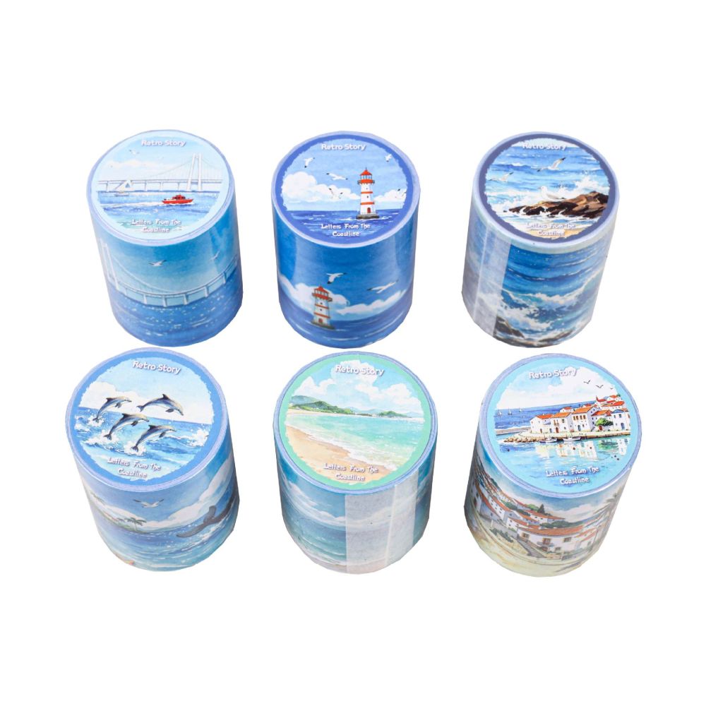 Coastline Letters Series Washi Tape 5cm x 2m 6 variants image 4