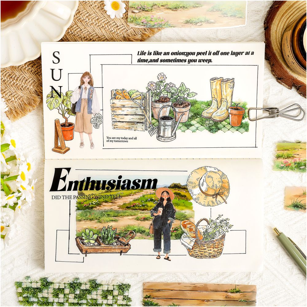 Foot Scenery Landscape PET Stickers 20psc 4 variants image 3