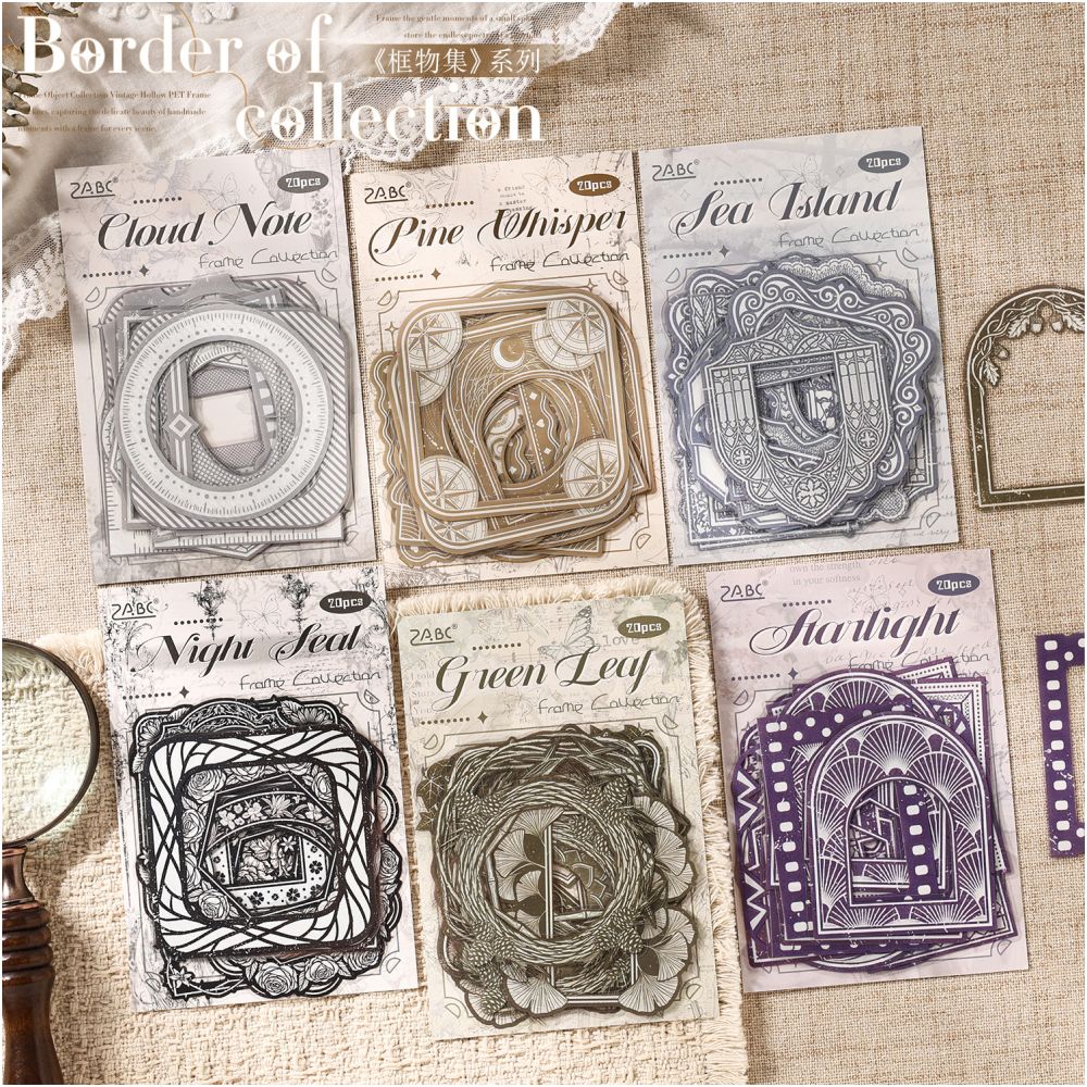 Frames Collections PET Stickers 20 Pcs 6 Styles image 0