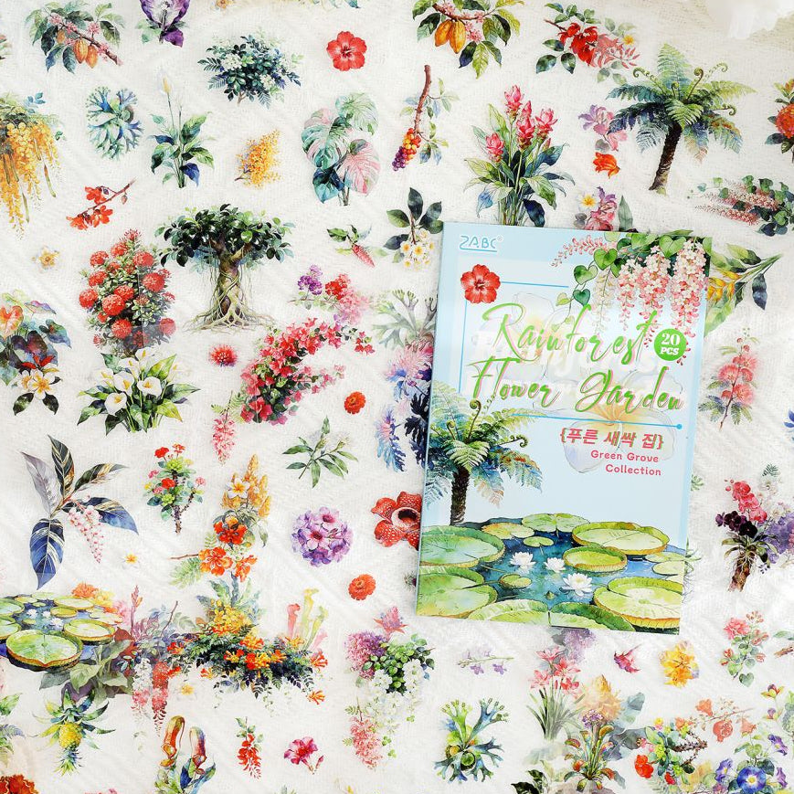 Botanical Plants PET Sticker Book 4 Styles 20 Sheets image 1