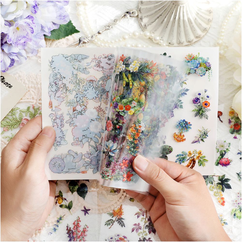 Botanical Plants PET Sticker Book 4 Styles 20 Sheets image 2