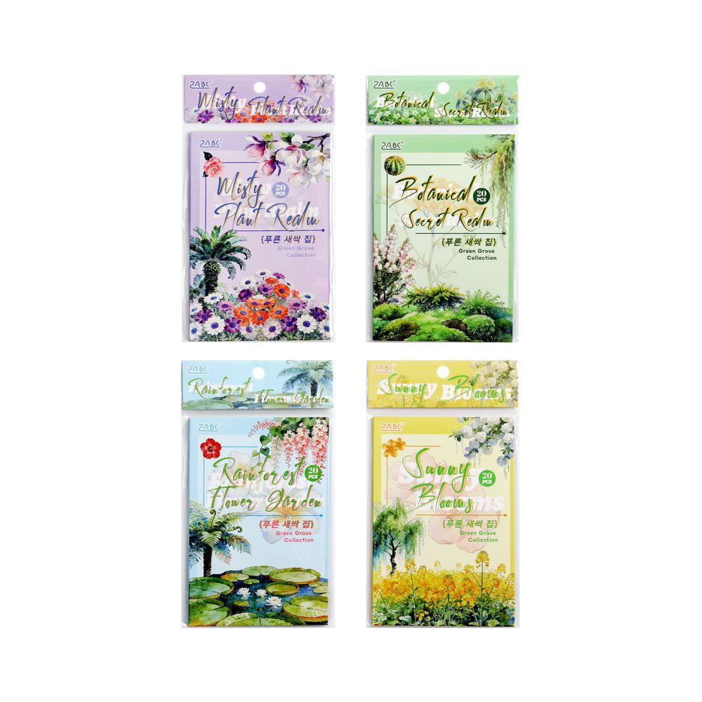 Botanical Plants PET Sticker Book 4 Styles 20 Sheets image 4