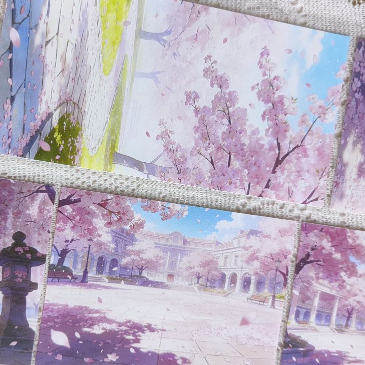 Cherry Blossom Garden Landscape PET Tape 4 Styles image 3