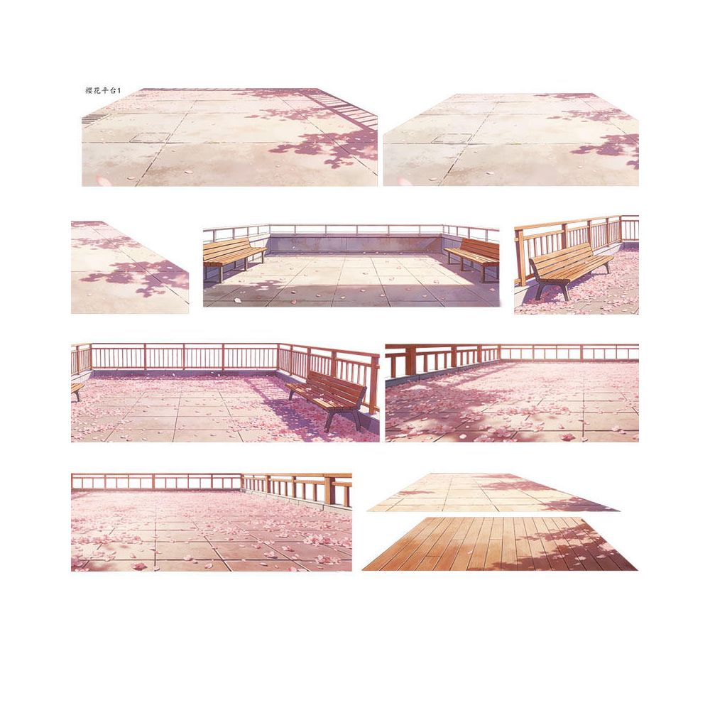 Cherry Blossom Garden Landscape PET Tape 4 Styles