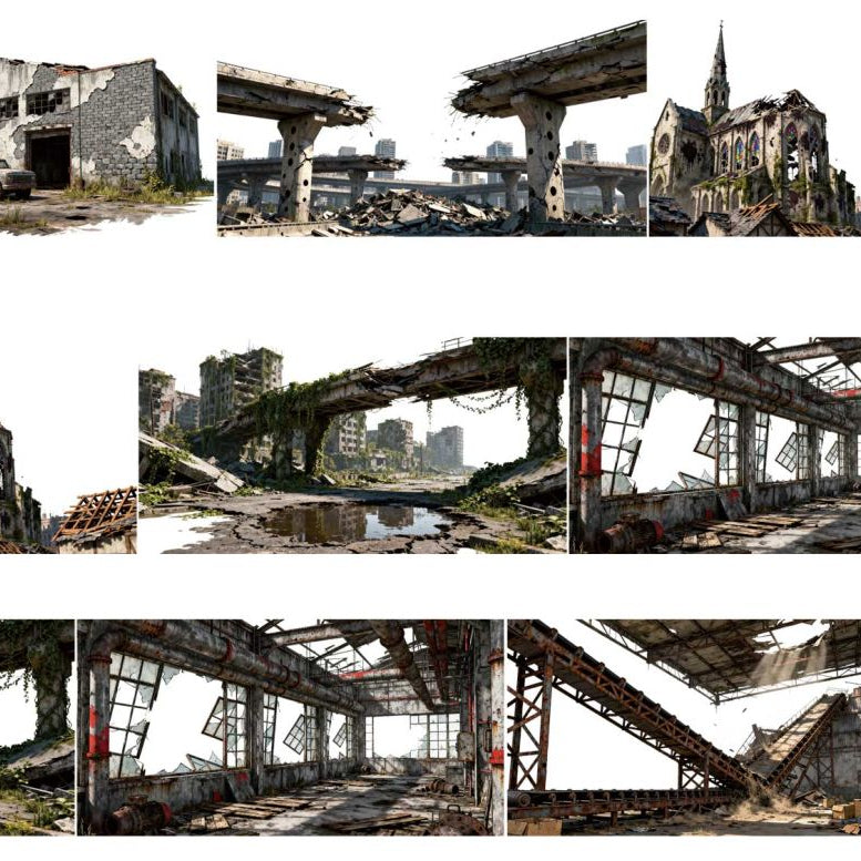 City Ruins Series PET Tape 9cm x 1m