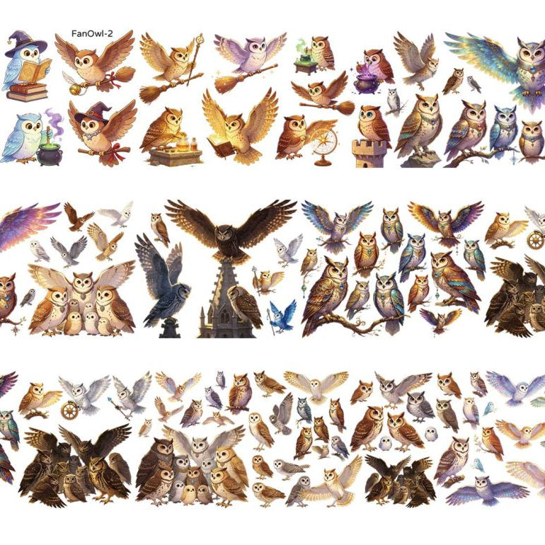 Fantasy Owl Town House PET Tape 8cm x 1m