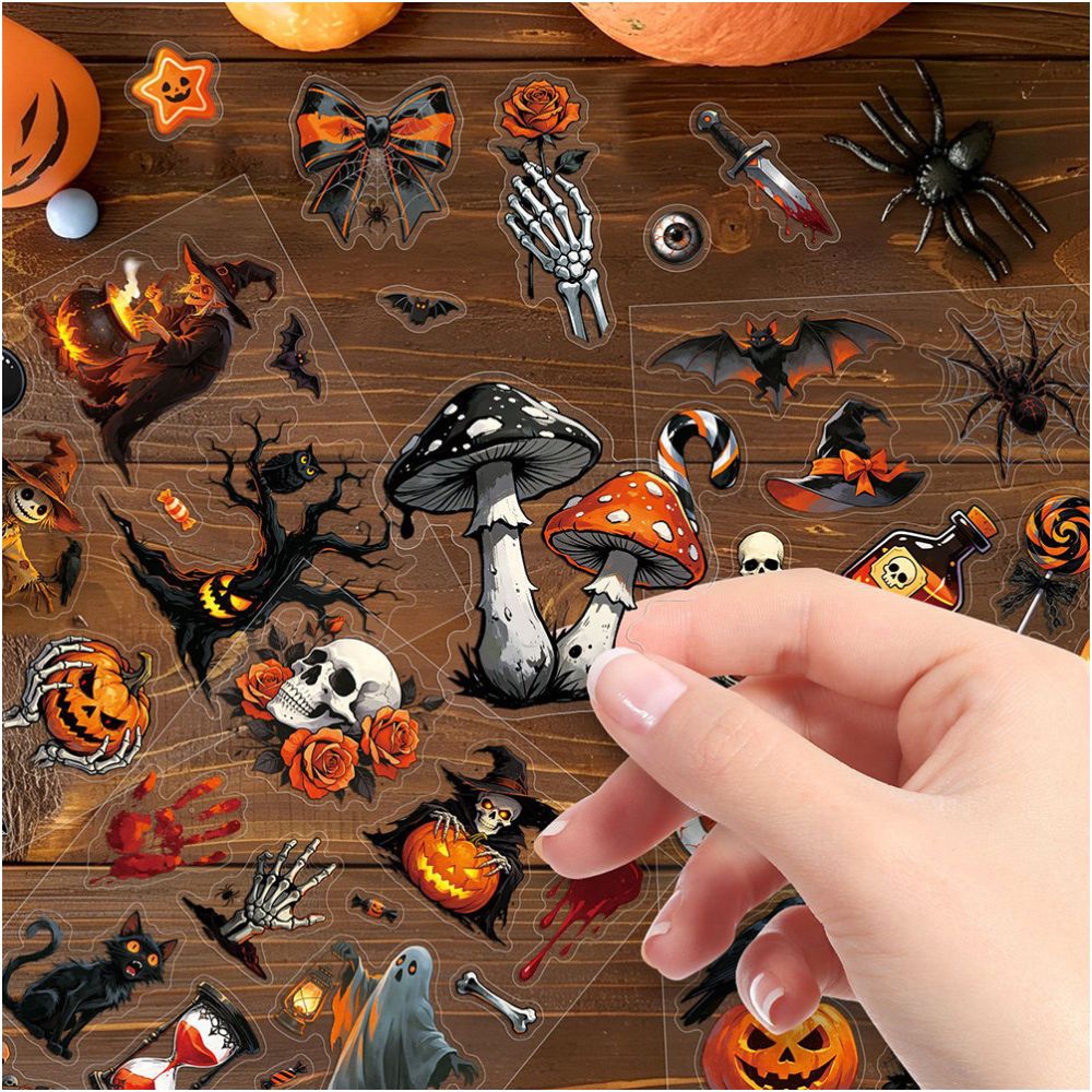 Halloween themed PET stickers 5 Sheets image 3