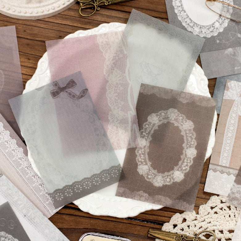 Lace Moment Material Paper 7cm x 10cm 20 Sheets 4 Designs image 3